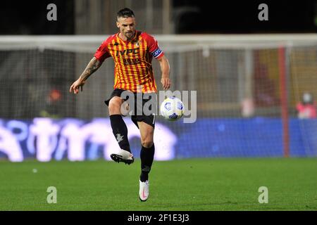 Christian Maggio Spieler von Benevento, während der italienischen Cup-Spiel zwischen Benevento gegen Empoli Endergebnis 2-4, Spiel auf dem Ciro Vigorito sta gespielt Stockfoto