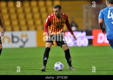 Roberto Insigne Spieler von Benevento, während der italienischen Cup-Spiel zwischen Benevento gegen Empoli Endergebnis 2-4, Spiel gespielt im Ciro Vigorito stad Stockfoto