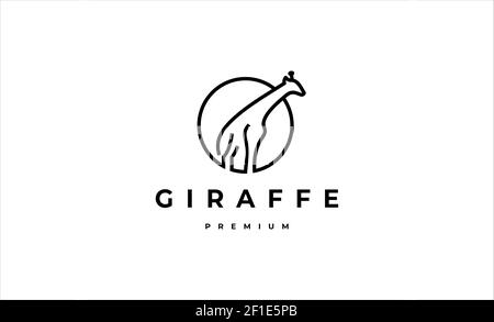 Giraffe Logo Symbol Design Vektor Illustration Stockfoto