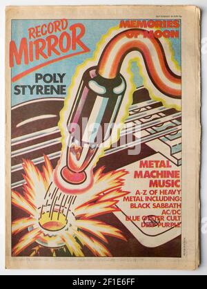 Old Vintage 1970s Ausgabe des Record Mirror Pop Music Magazine Stockfoto