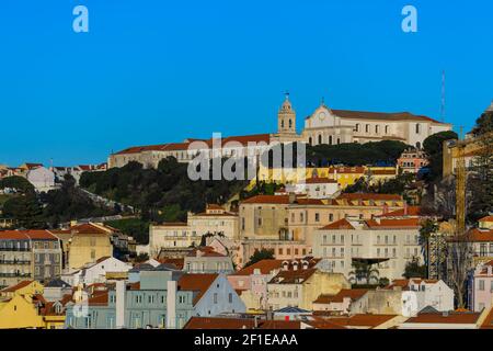 Graça Aussichtspunkt und Kirche in Lissabon, Portugal Stockfoto