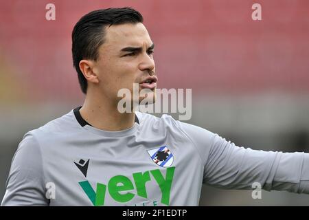 Emil Audero Spieler von Sampdoria, während des Spiels der italienischen SerieA Meisterschaft zwischen Benevento gegen Sampdoria, Endergebnis 1-1, Spiel gespielt bei Stockfoto