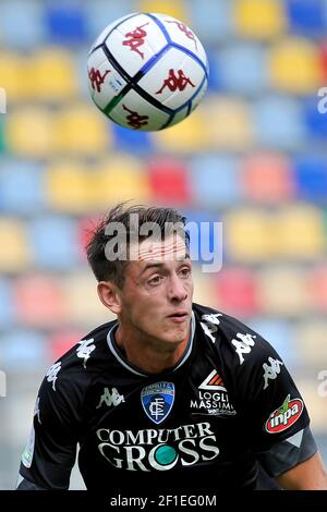 Aleksa Terzic Spieler von Empoli, während des ersten Spiels der italienischen Serie B Fußball-Meisterschaft zwischen Frosinone - Empoli Endergebnis 0-2, Spiel Stockfoto