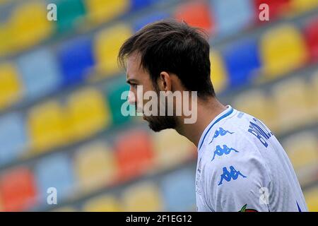 Alberto Brignoli Torwart von Empoli, während des ersten Spiels der italienischen Serie B Fußball-Meisterschaft zwischen Frosinone - Empoli Endergebnis 0-2 Stockfoto