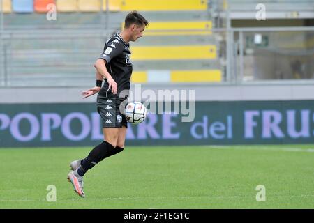 Aleska Terzic Spieler von Empoli, während des ersten Spiels der italienischen Serie B Fußball-Meisterschaft zwischen Frosinone - Empoli Endergebnis 0-2, Spiel Stockfoto