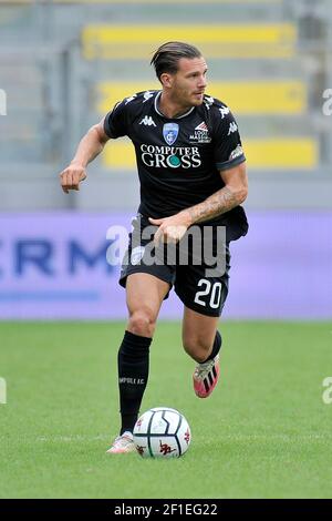 Riccardo Fiamozzi Spieler von Empoli, während des ersten Spiels der italienischen Serie B Fußball-Meisterschaft zwischen Frosinone - Empoli Endergebnis 0-2, m Stockfoto