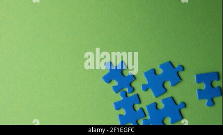 Blaue Rätsel, Texturen und Hintergrund Stockfoto