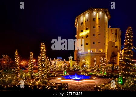 Europa-Park Themenpark Deutschland Wintersaison Stockfoto