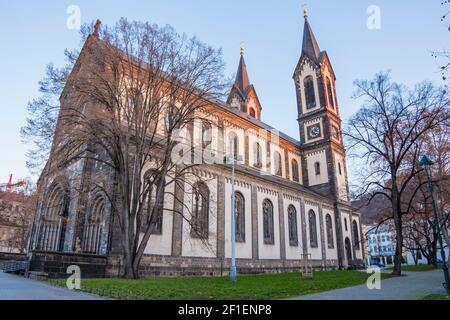 Kostel sv Cyrila a Metodeje, Kirche der Heiligen Cyrill und Methodius, Karlinske namesti, Karlin, Prag, Tschechische Republik Stockfoto