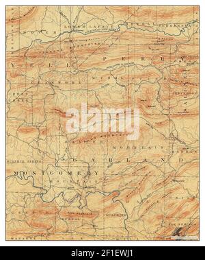 Hot Springs, Arkansas, Karte 1894, 1:125000, Vereinigte Staaten von Amerika von Timeless Maps, Daten U.S. Geological Survey Stockfoto