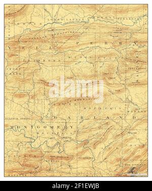 Hot Springs, Arkansas, Karte 1894, 1:125000, Vereinigte Staaten von Amerika von Timeless Maps, Daten U.S. Geological Survey Stockfoto