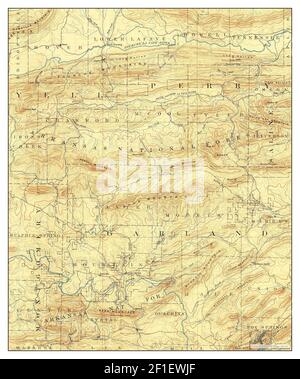 Hot Springs, Arkansas, Karte 1894, 1:125000, Vereinigte Staaten von Amerika von Timeless Maps, Daten U.S. Geological Survey Stockfoto