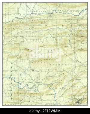 Hot Springs, Arkansas, Karte 1894, 1:125000, Vereinigte Staaten von Amerika von Timeless Maps, Daten U.S. Geological Survey Stockfoto