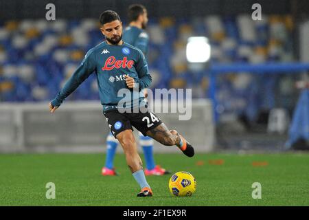 Lorenzo Insigne Spieler von Neapel, während des Spiels der italienischen Fußball-Liga Serie A zwischen Napoli vs Spezia, Endergebnis 1-2, Spiel gespielt bei Stockfoto