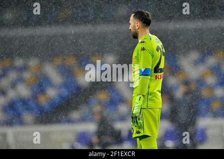 David Ospina Spieler von Neapel, während des Spiels der italienischen Fußball-Liga Serie A zwischen Napoli vs Spezia, Endergebnis 1-2, Spiel gespielt am Stockfoto