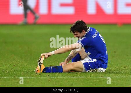 Gelsenkirchen, Deutschland. März 2021, 05th. Benito RAMAN (GE) Verletzung, verletzt, Schmerzen, Fußball 1st Bundesliga, 24th Spieltag, FC Schalke 04 (GE) - FSV FSV Mainz 05 (MZ) 0: 0, am 03/05/2021 in Gelsenkirchen. Quelle: Christopher Neundorf/Kirchner-Media/Pool via FOTOAGENTUR SVEN SIMON # DFL-Bestimmungen verbieten die Verwendung von Fotografien als Bildsequenzen und/oder quasi-Video # nur redaktionelle Verwendung # Nationale und Internationale Nachrichtenagenturen OUT use worldwide/dpa/Alamy Live News Stockfoto