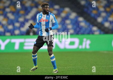 Tièmouè Bakayoko Spieler von Neapel, während des Spiels der italienischen Fußball-Liga Serie A zwischen Napoli vs Spezia, Endergebnis 1-2, Spiel gespielt bei Stockfoto