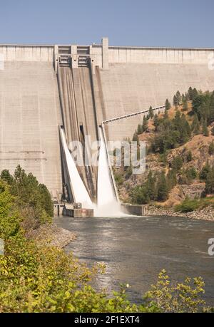 Dworshak Dam konkrete Schwerkraft North Fork Clearwater River Idaho Stockfoto