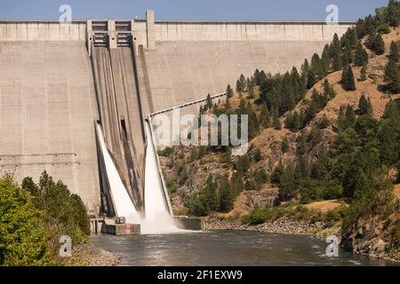 Dworshak Dam konkrete Schwerkraft North Fork Clearwater River Idaho Stockfoto