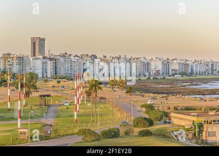 Luftbild Mit Blick Auf Die Stadt, Montevideo, Uruguay Stockfoto