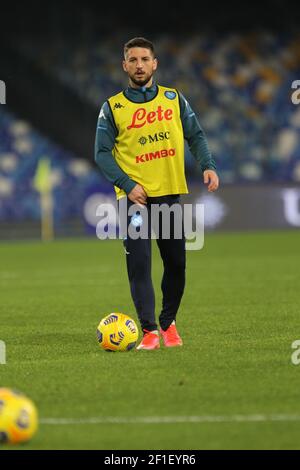 Neapel, Italien. März 2021, 07th. Dries Mertens SSC Napoli beim Fußballspiel zwischen SSC Napoli und FC Bologna im Stadion Diego Armando Maradona in Neapel. Endergebnis SSC Napoli gewinnt 3:1. (Foto: Salvatore Esposito/Pacific Press/Sipa USA) Quelle: SIPA USA/Alamy Live News Stockfoto