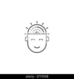 Psychische Gesundheit Linie Symbol Umriss Vektor Logo Illustration lineares Piktogramm Isoliert auf Weiß Stock Vektor