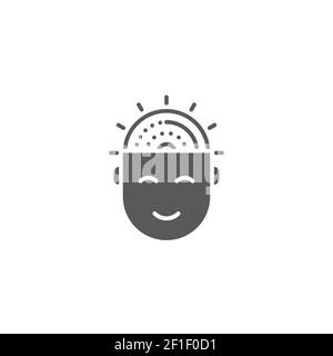 Psychische Gesundheit Linie Symbol Umriss Vektor Logo Illustration lineares Piktogramm Isoliert auf Weiß Stock Vektor