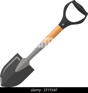 Schaufel auf weißem Hintergrund Stock Vektor