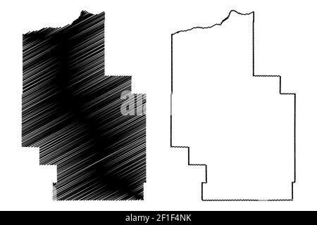 Morrow County, Oregon State (U.S. County, United States of America, USA, U.S., US) Kartenvektordarstellung, Scribble Sketch Morrow map Stock Vektor
