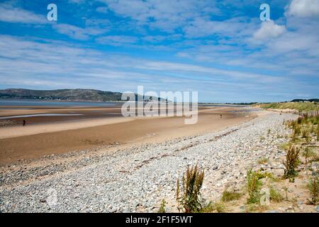 Der Great Orme Blick über Conwy Sands von Morfa Conwy Snowdonia Nordwales Stockfoto