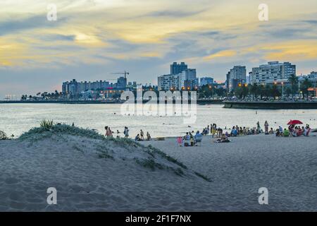 Ramirez Strand, Montevideo, Uruguay Stockfoto