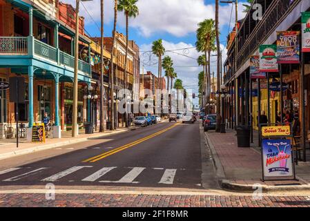 7th Avenue im historischen Ybor City in Tampa Bay, Florida Stockfoto