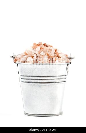Eimer auf Weiß Stockfoto