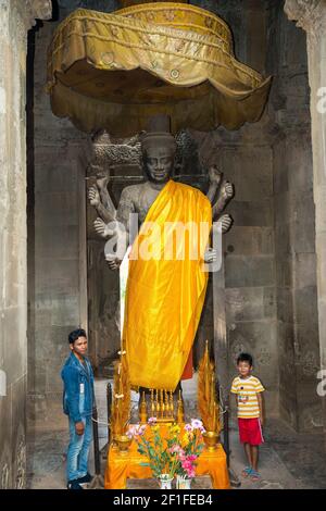 Angkor Wat, Angkor, Provinz Siem Reap, Kambodscha, Asien Stockfoto