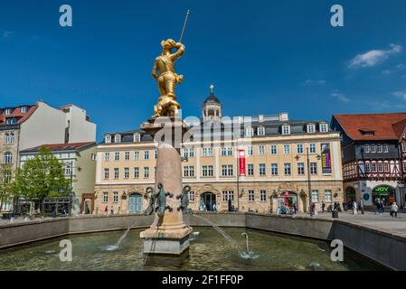 Georgsbrunnen, Thüringer Museum im Stadtschloss am Markt in Eisenach, Thüringen, Deutschland Stockfoto