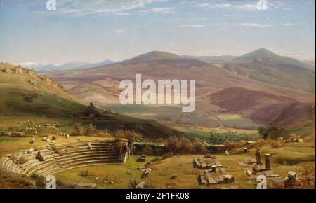 Worthington Whittredge - das Amphitheater von Tusculum und Albano Berge, Rom Stockfoto