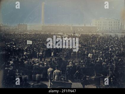 William Edward Kilburn - Blick auf das große Chartistischen treffen am Kennington Common Stockfoto