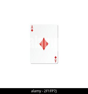 Diamanten Ass Spielkarten Design Vektor Stock Vektor