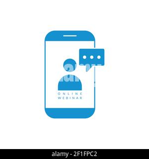 Handy online. Webinar Vektor Illustration. Stock Vektor