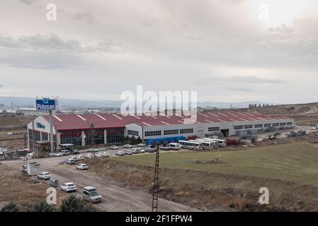 Ankara - Türkei - 20. Dezember 2020, Pidosan befindet sich in Ankara, Ivedik organisiert Sanayi und ist einer der größten pvc-Fensterhersteller der Türkei. Stockfoto