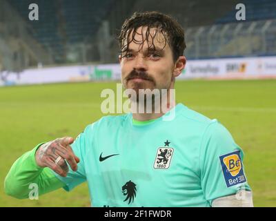 Deutscher Fußballer Dennis Erdmann TSV 1860 München DFB 3rd Liga Saison 2020-21 Stockfoto