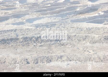 Calcium Travertin Terrassen in Pamukkale, Türkei. Stockfoto