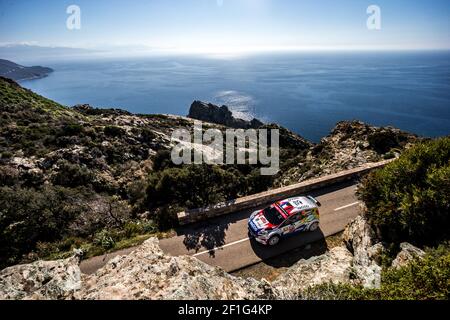 25 FOURMAUX Adrien (FRA), JAMOUL Renaud (Bel), FORD FIESTA, FOURMAUX Adrien, Aktion während der WRC World Rally Car Championship 2019, Tour de Corse Rallye vom 28. Bis 31. märz in Bastia, Frankreich - Foto Thomas Fenetre / DPPI Stockfoto