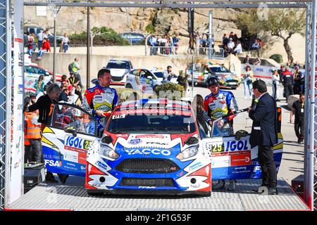 25 FOURMAUX Adrien (FRA), JAMOUL Renaud (Bel), FORD FIESTA, FOURMAUX Adrien, Aktion während der WRC World Rally Car Championship 2019, Tour de Corse Rallye vom 28. Bis 31. märz in Bastia, Frankreich - Foto Gregory Lenormand / DPPI Stockfoto