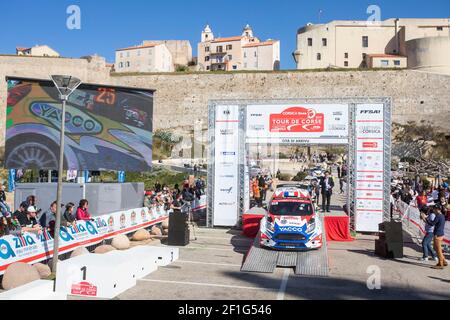 25 FOURMAUX Adrien (FRA), JAMOUL Renaud (Bel), FORD FIESTA, FOURMAUX Adrien, Aktion während der WRC World Rally Car Championship 2019, Tour de Corse Rallye vom 28. Bis 31. märz in Bastia, Frankreich - Foto Gregory Lenormand / DPPI Stockfoto