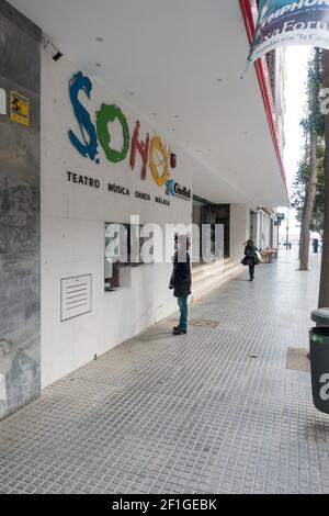 Teatro del Soho, Soho Theater, Antonio Banderas neues Theater in Soho Viertel von Malaga, Andalusien, Spanien. Stockfoto