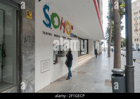 Teatro del Soho, Soho Theater, Antonio Banderas neues Theater in Soho Viertel von Malaga, Andalusien, Spanien. Stockfoto