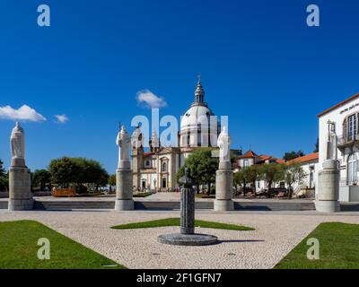 Braga, Portugal ; August 2020 : Sameiro Heiligtum befindet sich in der Stadt Braga, Portugal. Es ist einer der emblematischen Orte Portugals Stockfoto