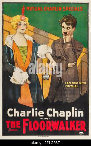 Mutual Chaplin Specials. Charlie Chaplin im Floorwalker, Filmplakat. 1916. Stockfoto