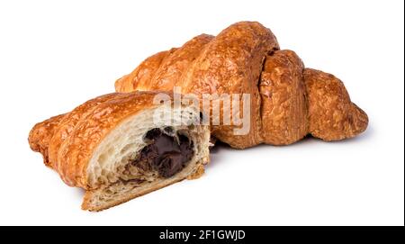 Frisch gebackene croissants Stockfoto